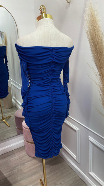 SASHA MESH MIDI- BLUE