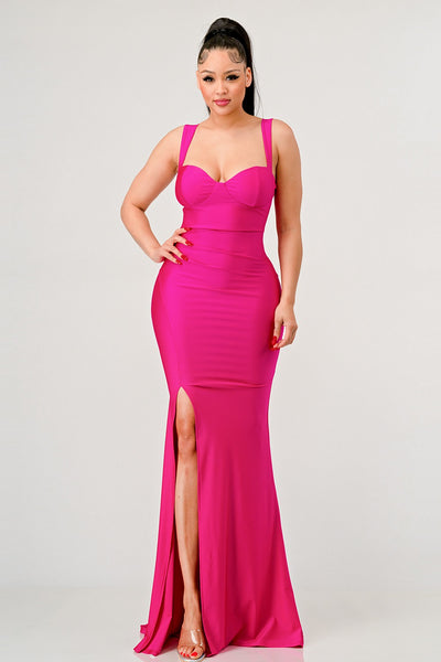 FAVI COUTURE DRESS- FUCHSIA