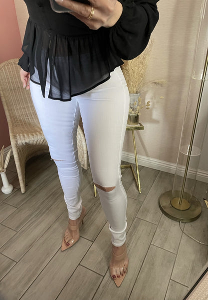 LIZA JEANS- WHITE