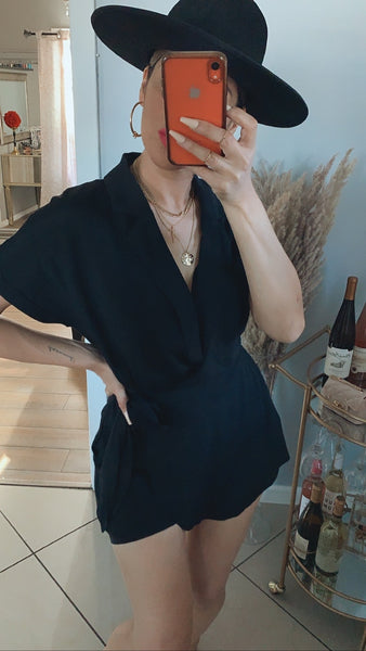YSABELLE ROMPER - BLACK