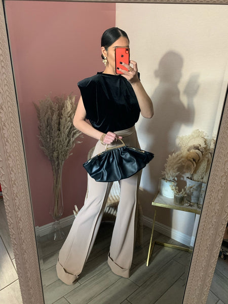 LORY TAILORED TROUSERS- Latte