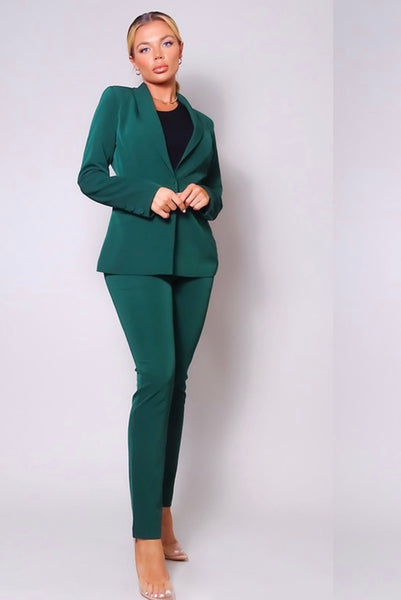 STANLEY BLAZER X PANTS SET- HUNTER GREEN