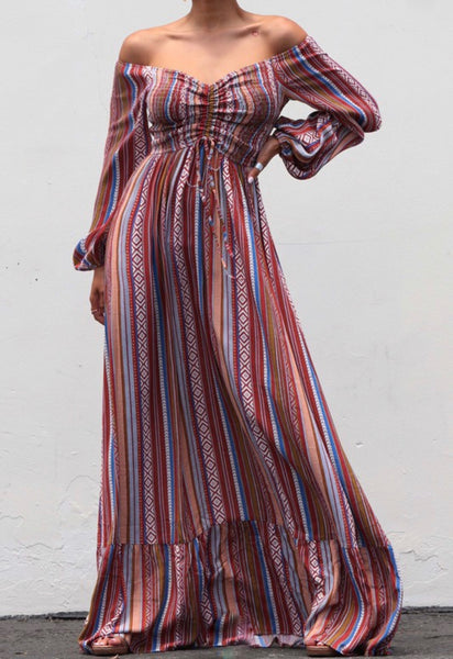 GIOVANNA SMOCKED BODICE MAXI