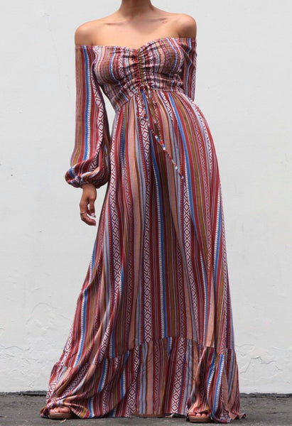 GIOVANNA SMOCKED BODICE MAXI