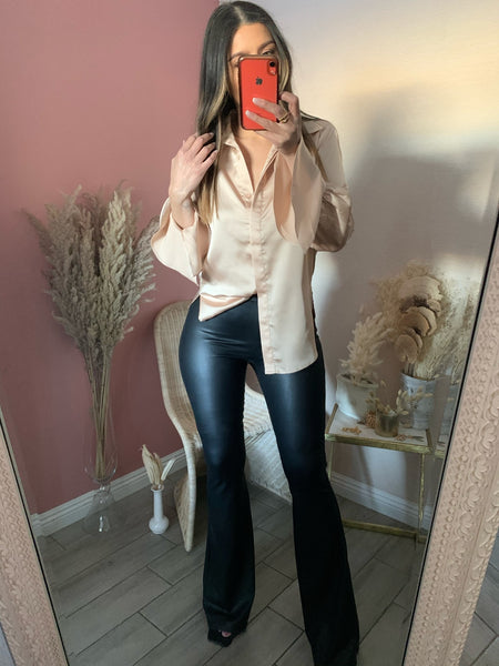 LOLA VEGAN FLARED PANTS