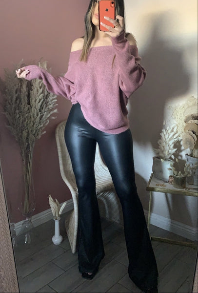LOLA VEGAN FLARED PANTS