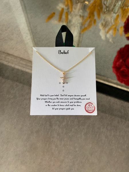 'BELIEF' NECKLACE 18k gold dipped