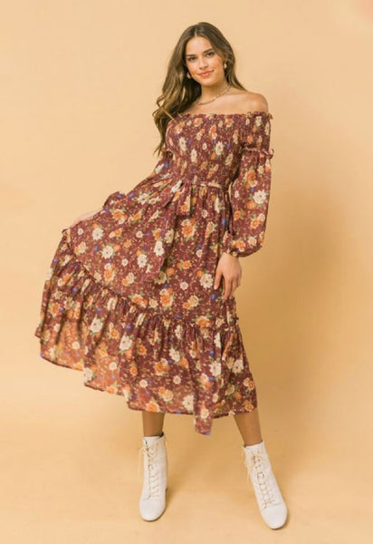 DANIELLE OFF SHOULDER MIDI
