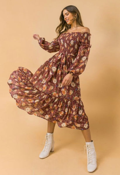 DANIELLE OFF SHOULDER MIDI
