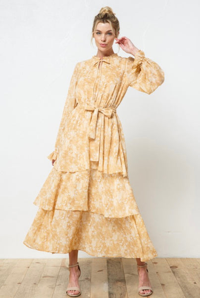 KATI LAYERED MIDI DRESS