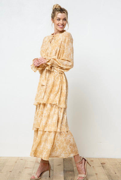 KATI LAYERED MIDI DRESS