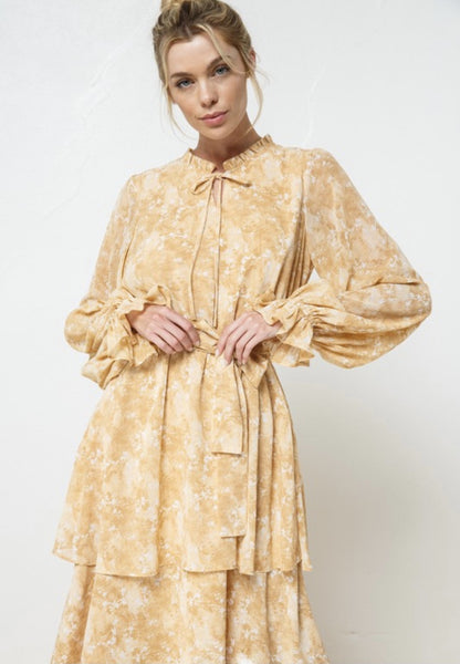 KATI LAYERED MIDI DRESS