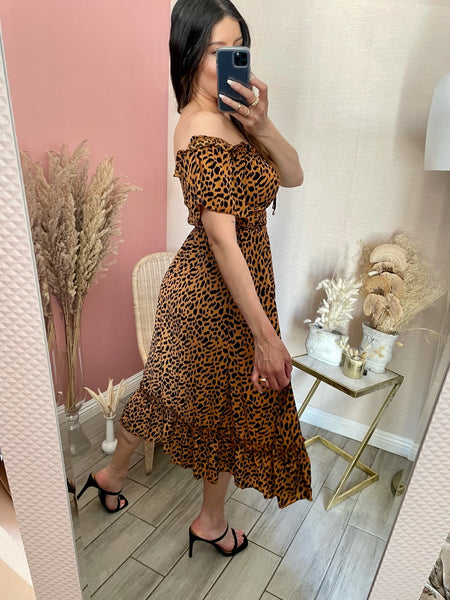EMILIA OFF SHOULDER MIDI
