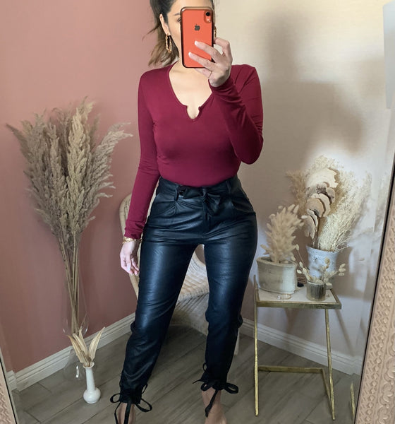 BAILEY BODYSUIT- MERLOT