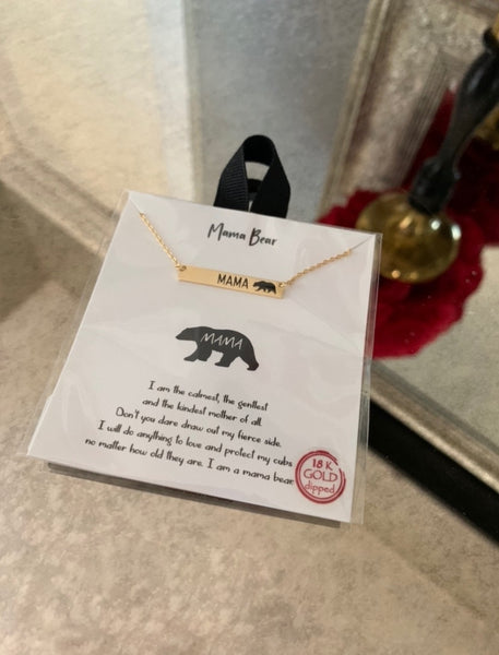 'MAMA PLATE' NECKLACE 18k gold dipped
