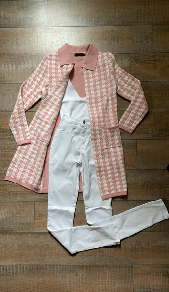JESSIE DUSTER CARDI- BLUSH