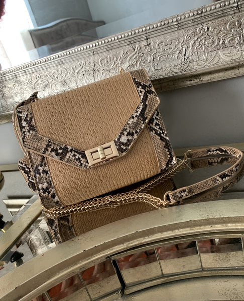 COCO BAG (Tan Snake)