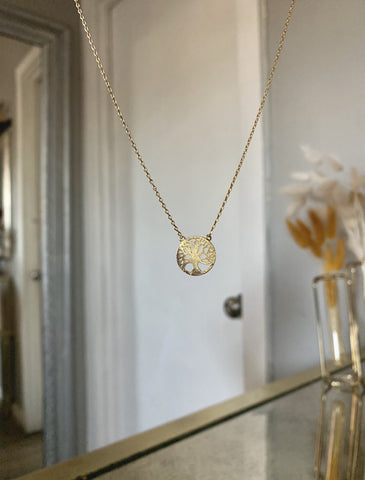 'TREE OF LIFE' NECKLACE 18k gold dipped