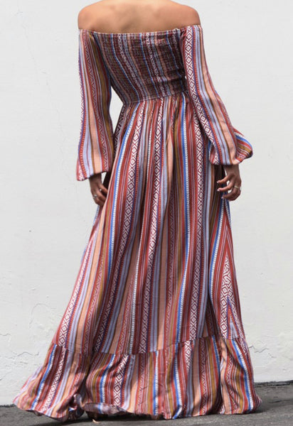 GIOVANNA SMOCKED BODICE MAXI
