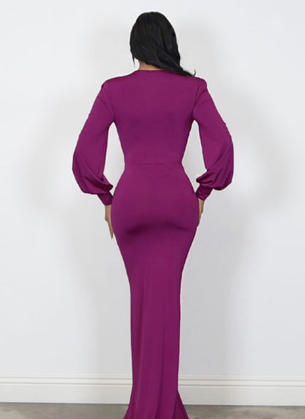 JAYLENE COUTURE DRESS- MAGENTA