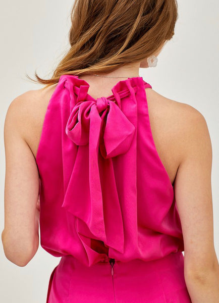 KENSIE JUMPSUIT-MAGENTA