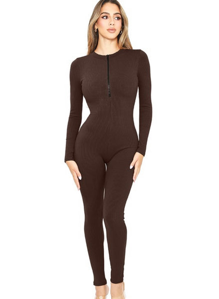DESTINY JUMPSUIT- CHOCOLATE