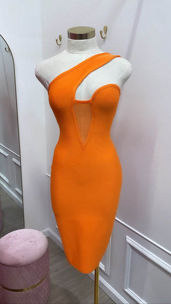 JULIETTE BANDAGE MIDI- ORANGE