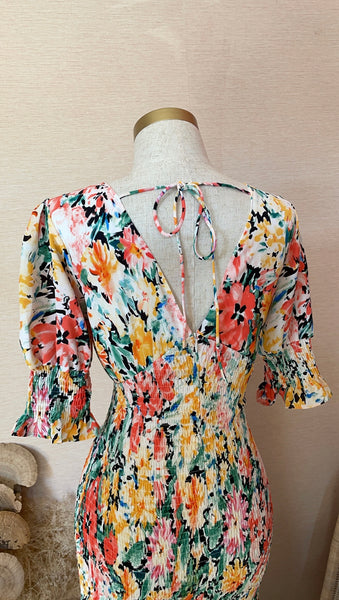 PENELOPE MIDI- GREEN/YELLOW