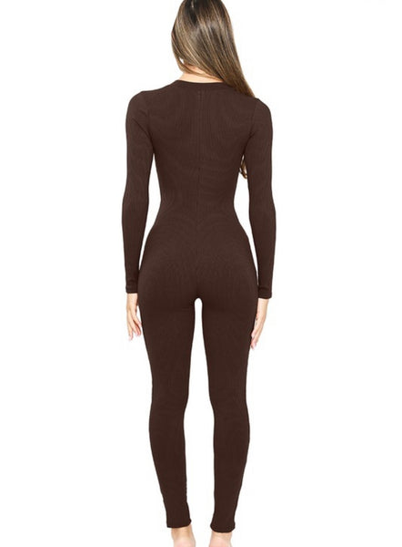 DESTINY JUMPSUIT- CHOCOLATE