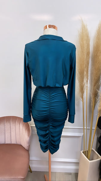 DENISE MIDI- DARK TEAL