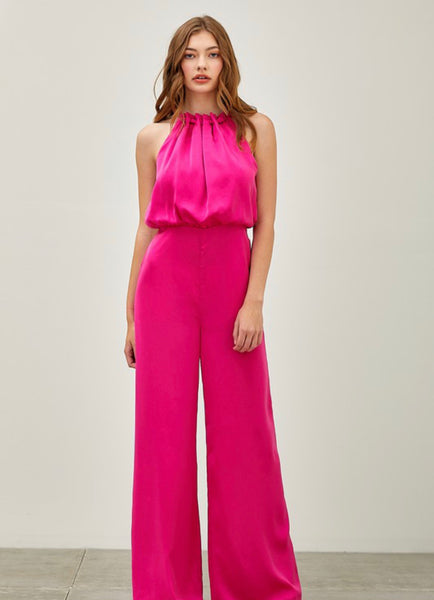 KENSIE JUMPSUIT-MAGENTA