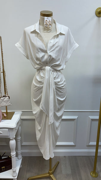 ABIGAIL DRAPED MIDI