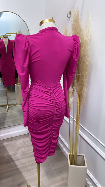 EMMA MIDI DRESS- PINK