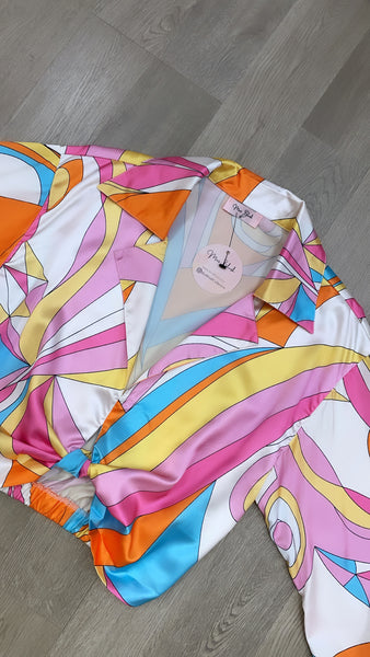 VALERY TOP- PINK PRINT
