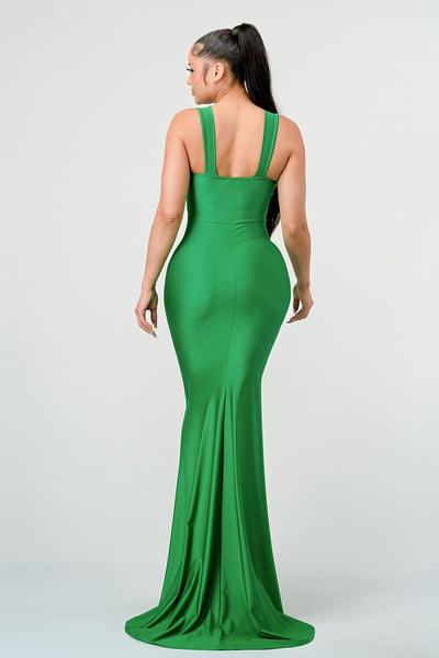 FAVI COUTURE DRESS- GREEN