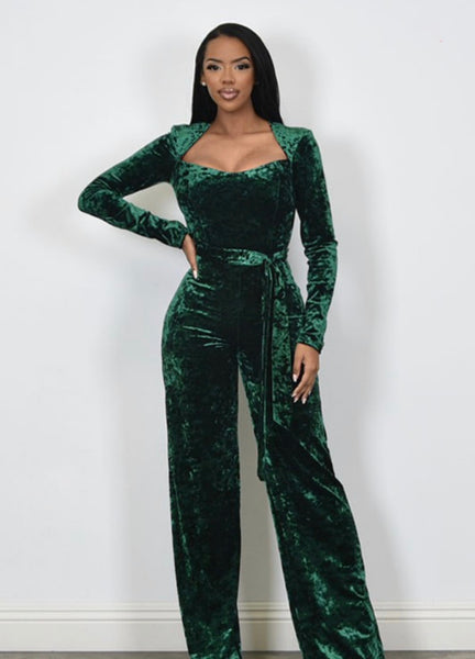 VIVIENNE VELOUR JUMPSUIT