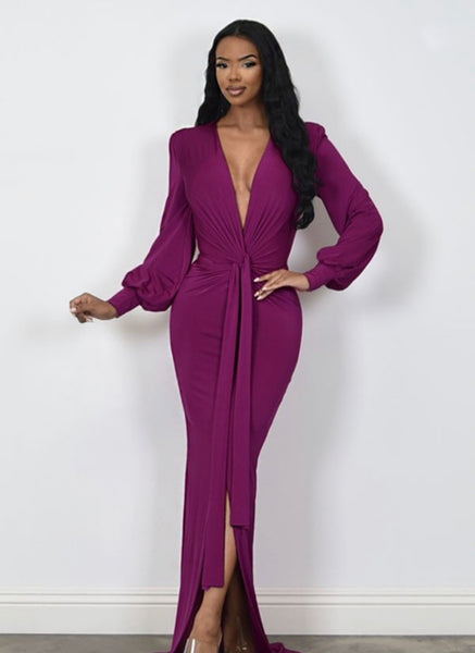 JAYLENE COUTURE DRESS- MAGENTA