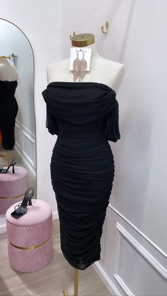 CHARLOTTE MIDI- BLACK