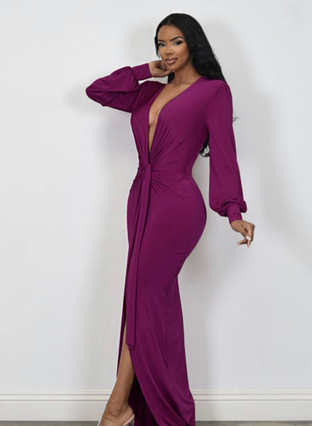 JAYLENE COUTURE DRESS- MAGENTA