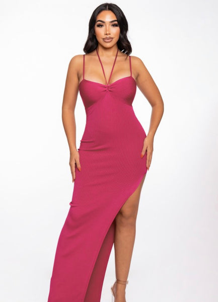 AMY KNIT MAXI- FUCHSIA