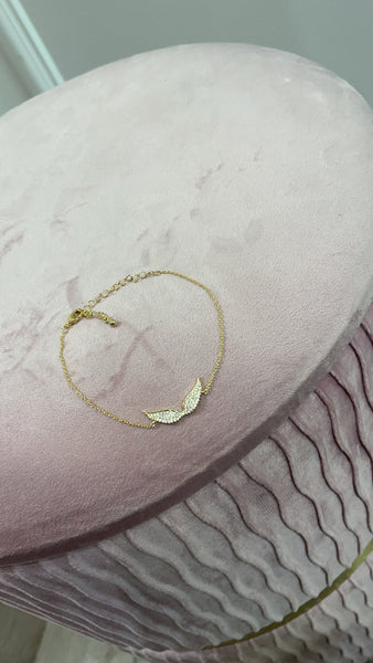 Wings Bracelet 18k gold dipped
