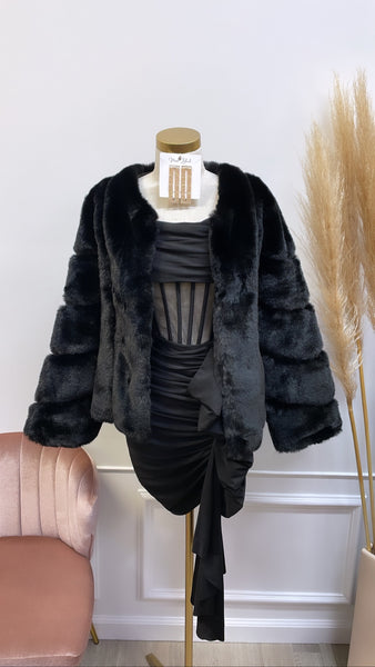 EMILY FAUX MINK COAT