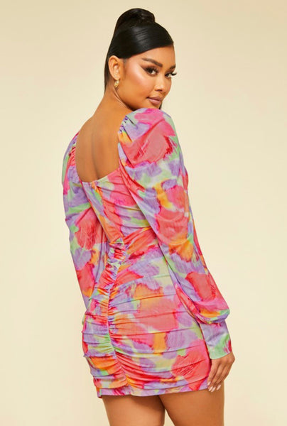 PENELOPE DRESS- Pink/Purple
