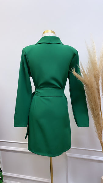 PAULINA BLAZER DRESS- GREEN