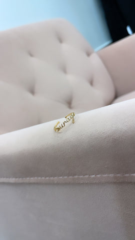 Courage Ring 18k gold dipped