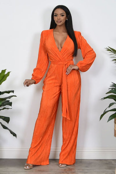 BREANNE JUMPSUIT- ORANGE