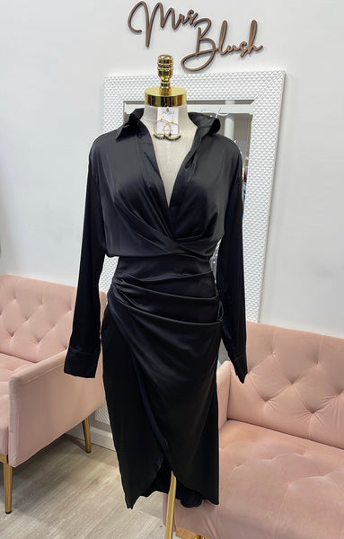 LAYLAH MIDI- BLACK