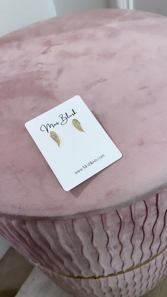 Angel Wing Earrings 18k gold dipped