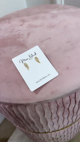 Angel Wing Earrings 18k gold dipped