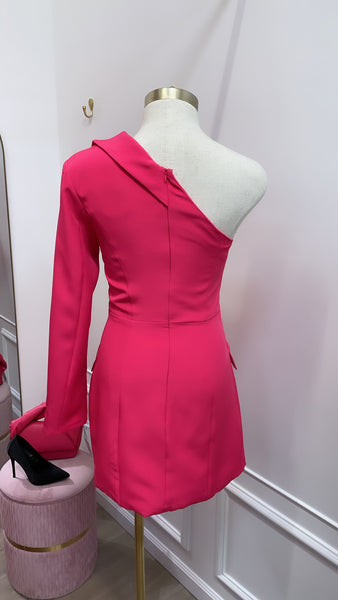 BREANNA BLAZER DRESS-PINK